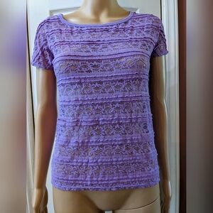 Pre-owned Aeropostale purple short sleeve shirt size XS / TP, TA